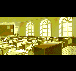 Graduation for Windows 95 (TurboGrafx CD) screenshot: Intro: classroom... scary place...