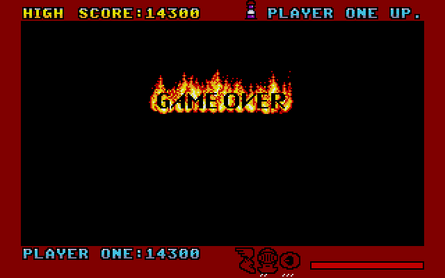Black Lamp (Atari ST) screenshot: Game Over.