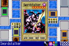 Yu-Gi-Oh!: World Championship Tournament 2004 (Game Boy Advance) screenshot: Summoning a monster is how to defeat your opponent... the trick is to know what to summon