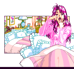Sotsugyō (TurboGrafx CD) screenshot: Yawning heroine :)