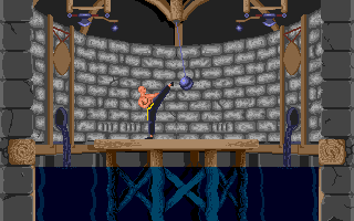 Chambers of Shaolin (Amiga) screenshot: Fourth chamber - test of speed