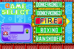Game & Watch Gallery 4 (Game Boy Advance) screenshot: Choose your game