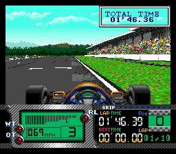 Formula One World Championship: Beyond the Limit (SEGA CD) screenshot: Big Crowd Today