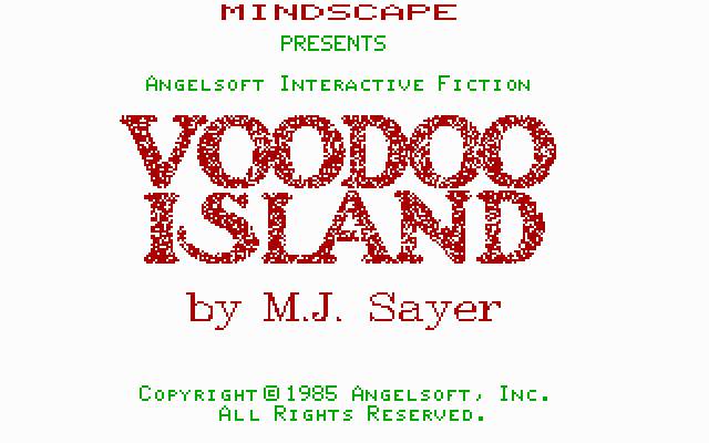 Voodoo Island (PC Booter) screenshot: Title Screen