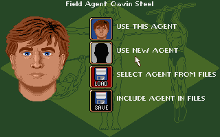 Flames of Freedom (Atari ST) screenshot: Agent creation menu