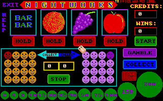 Nightworks (Amiga) screenshot: The main screen