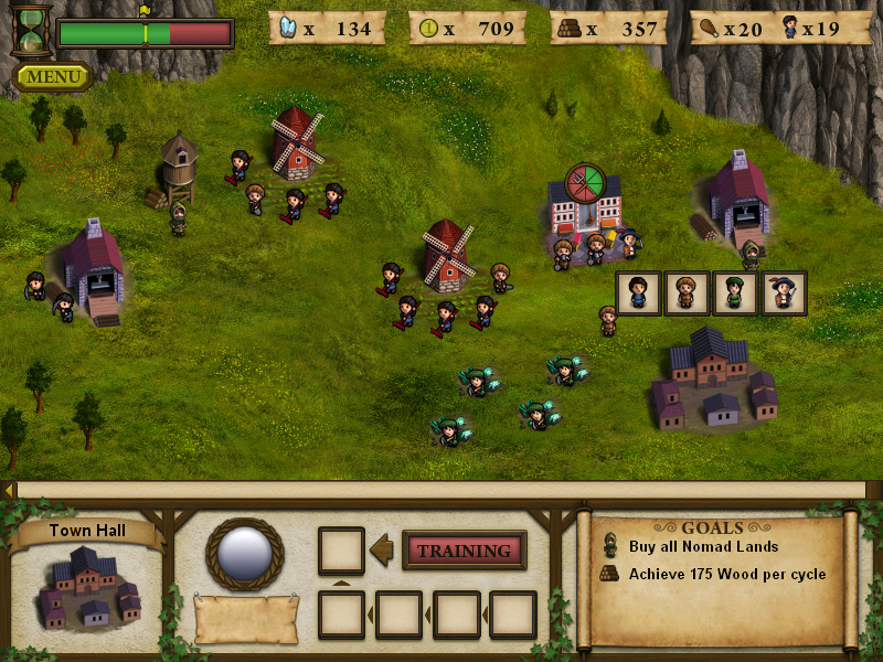 Forgotten Lands: First Colony (Windows) screenshot: Defender stopping a strike.