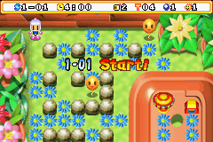 Bomberman Max 2: Blue Advance (Game Boy Advance) screenshot: Starting the first level.