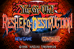Yu-Gi-Oh!: Reshef of Destruction (Game Boy Advance) screenshot: Title Screen