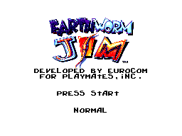 Earthworm Jim (SEGA Master System) screenshot: Title screen