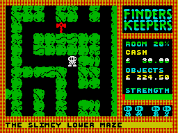 Finders Keepers (ZX Spectrum) screenshot: Green tomb.