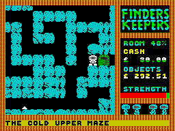 Finders Keepers (ZX Spectrum) screenshot: Blue tomb.