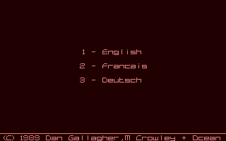 Voyager (Atari ST) screenshot: Language selection