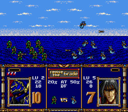 Warsong (Genesis) screenshot: Archer vs mermen