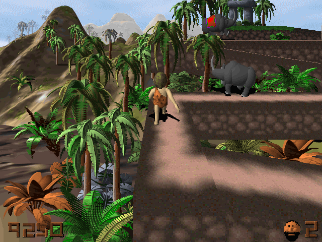 3D Caveman Rocks (Windows) screenshot: Rhinos