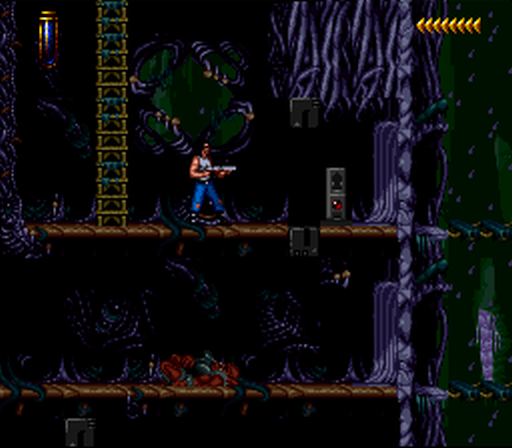 Blackthorne (SNES) screenshot: A dead orc. There's no blood in the SNES version.
