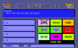 Trivia Trove (Amiga) screenshot: Getting bonus score