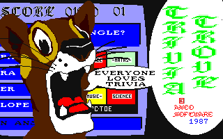 Trivia Trove (Amiga) screenshot: Title screen