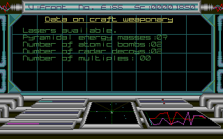 Voyager (Atari ST) screenshot: Weapon status