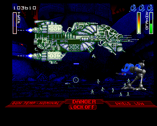 Walker (Amiga) screenshot: The Great War 2420 (Encounter with space ship)