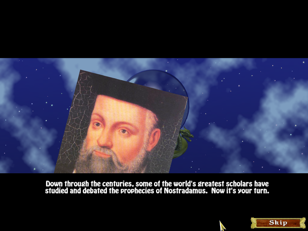 The Hidden Prophecies of Nostradamus (Windows) screenshot: Introduction