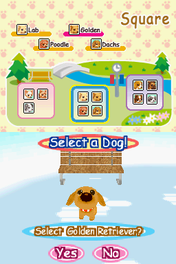 Petz: Dogz 2 (Nintendo DS) screenshot: Choosing a puppy.