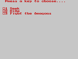 The Lords of Midnight (ZX Spectrum) screenshot: Best to get rid of these early on