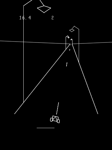 Hyperchase (Vectrex) screenshot: Beginning a race