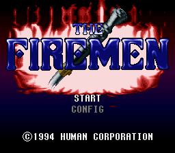 The Firemen (SNES) screenshot: Title screen