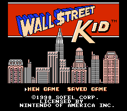 Wall Street Kid (NES) screenshot: Title screen