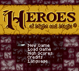 Heroes of Might and Magic (Game Boy Color) screenshot: Title screen