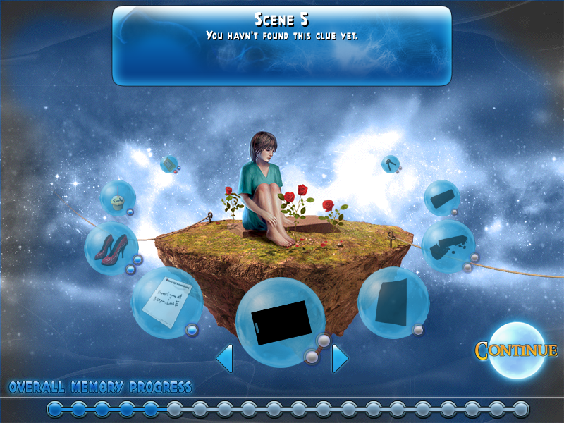 Hidden Secrets: The Nightmare (Windows) screenshot: Game progress