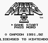 Mega Man II (Game Boy) screenshot: Title screen
