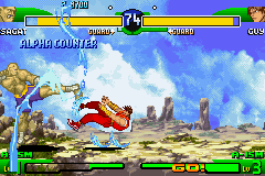 Street Fighter Alpha 3 (Game Boy Advance) screenshot: Avoid dangerous situations with the Alpha Counter!