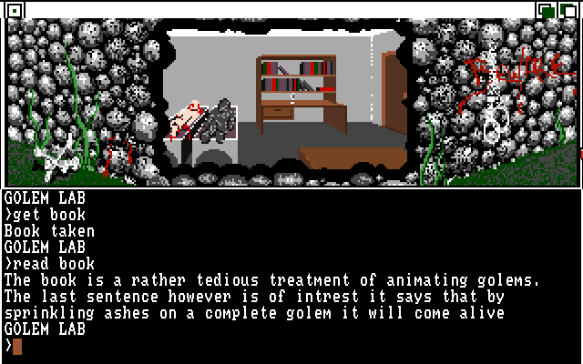 Realm of the Warlock (Amiga) screenshot: In the Warlock's Lab