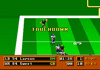 Mike Ditka Ultimate Football (Genesis) screenshot: ... and touchdown!