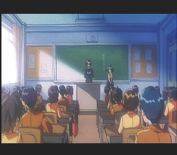 Tonari no Princess Rolfee (PC-FX) screenshot: Intro: classroom...