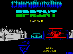 Championship Sprint (ZX Spectrum) screenshot: Loading screen