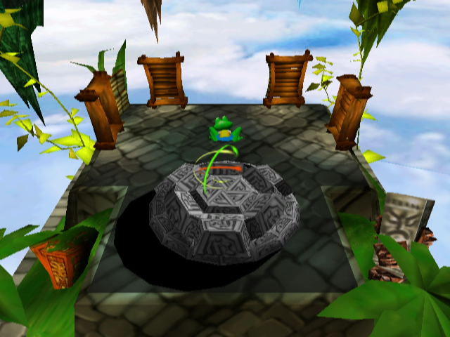 Frogger Beyond (GameCube) screenshot: All the worlds have four areas.