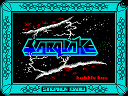 Starquake (ZX Spectrum) screenshot: Title screen
