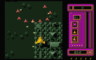 Goldrunner (Atari ST) screenshot: Attacking enemies