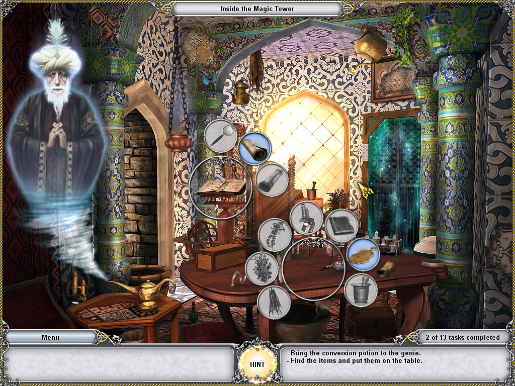 Treasure Seekers II: The Enchanted Canvases (Windows) screenshot: Collecting the necessary ingredients for a magic potion.