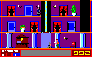 Mission Elevator (Amstrad CPC) screenshot: Killed a spy