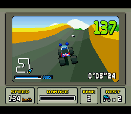 Screenshot of Stunt Race FX (SNES, 1994) - MobyGames