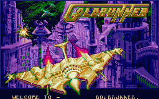 Goldrunner (Atari ST) screenshot: Title screen