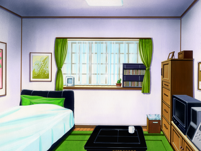 Do You Like Horny Bunnies? (Windows) screenshot: Yukari's bedroom