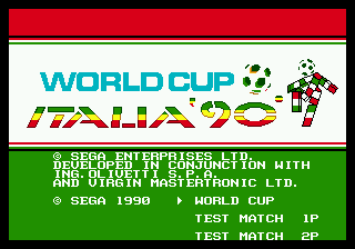 World Championship Soccer (Genesis) screenshot: European Title Screen