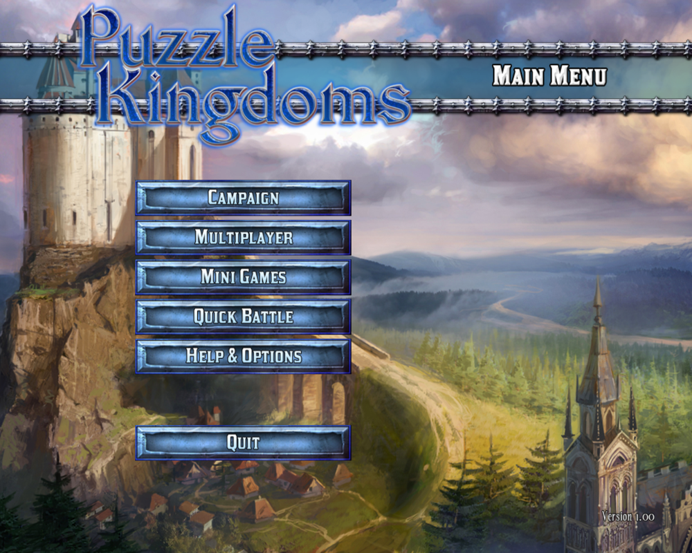 Puzzle Kingdoms (Windows) screenshot: Main menu
