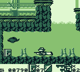 Jurassic Park Part 2: The Chaos Continues (Game Boy) screenshot: You need to swim, here. Avoid or shoot the fish