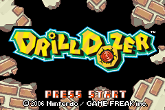 Drill Dozer (Game Boy Advance) screenshot: Title Screen